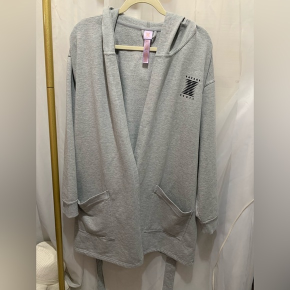 Savage X fenty-Showgirl Logo Hooded Shorr Robe - Picture 4 of 11